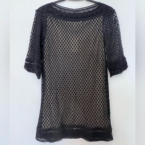 NWT black lace mini dress with liner size large Max Studio